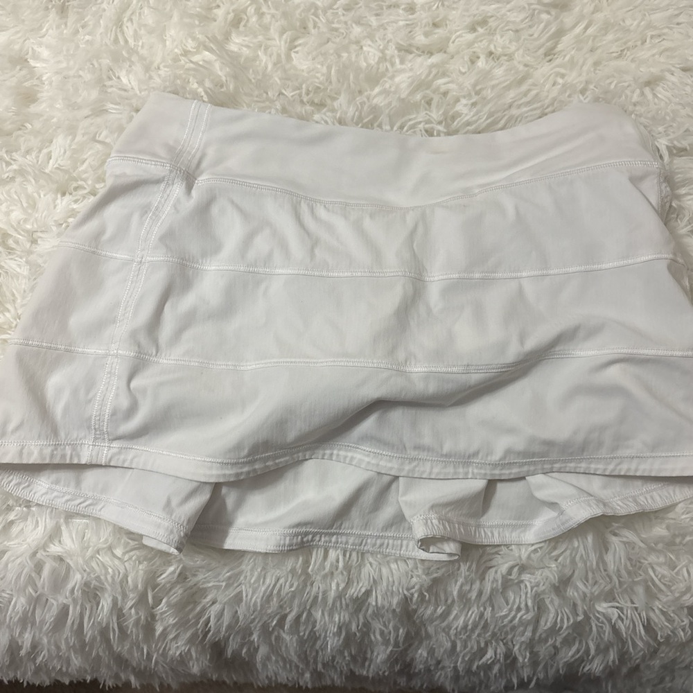 Lulu White Athletic Skort